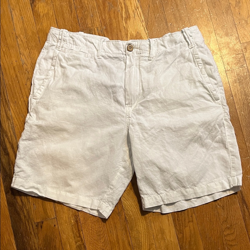 Polo Ralph Lauren Classic White Linen Blend Men's Shorts